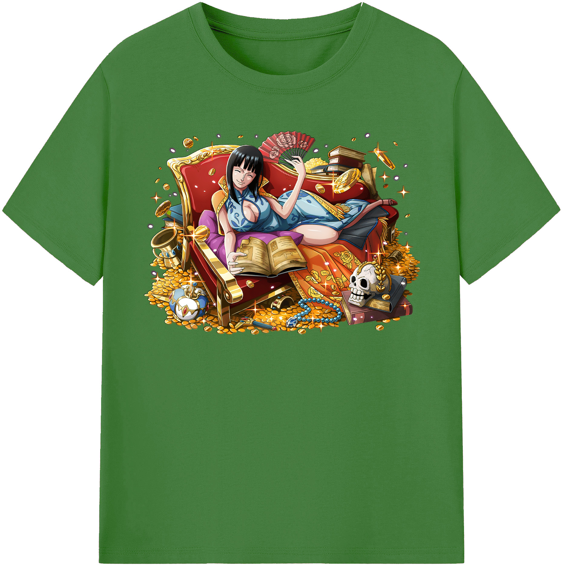 ワンピース ニコ・ロビン ONE PIECE Nico Robin レディースカジュアルプリントTシャツ（綿100％）